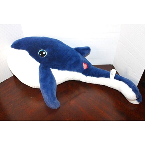 Plush Blue Whale Stuffed Animal – Large Ocean Theme Toy - Picture 2 of 7